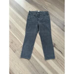 J Crew Womens Dove Gray Vintage Slim Straight Corduroy Ankle Pants NWT Size 33